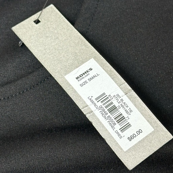 NWT Apt. 9 Black Sleeveless Sheath Eyelet Panel Dress Womens Size Small S Career - Picture 7 of 12